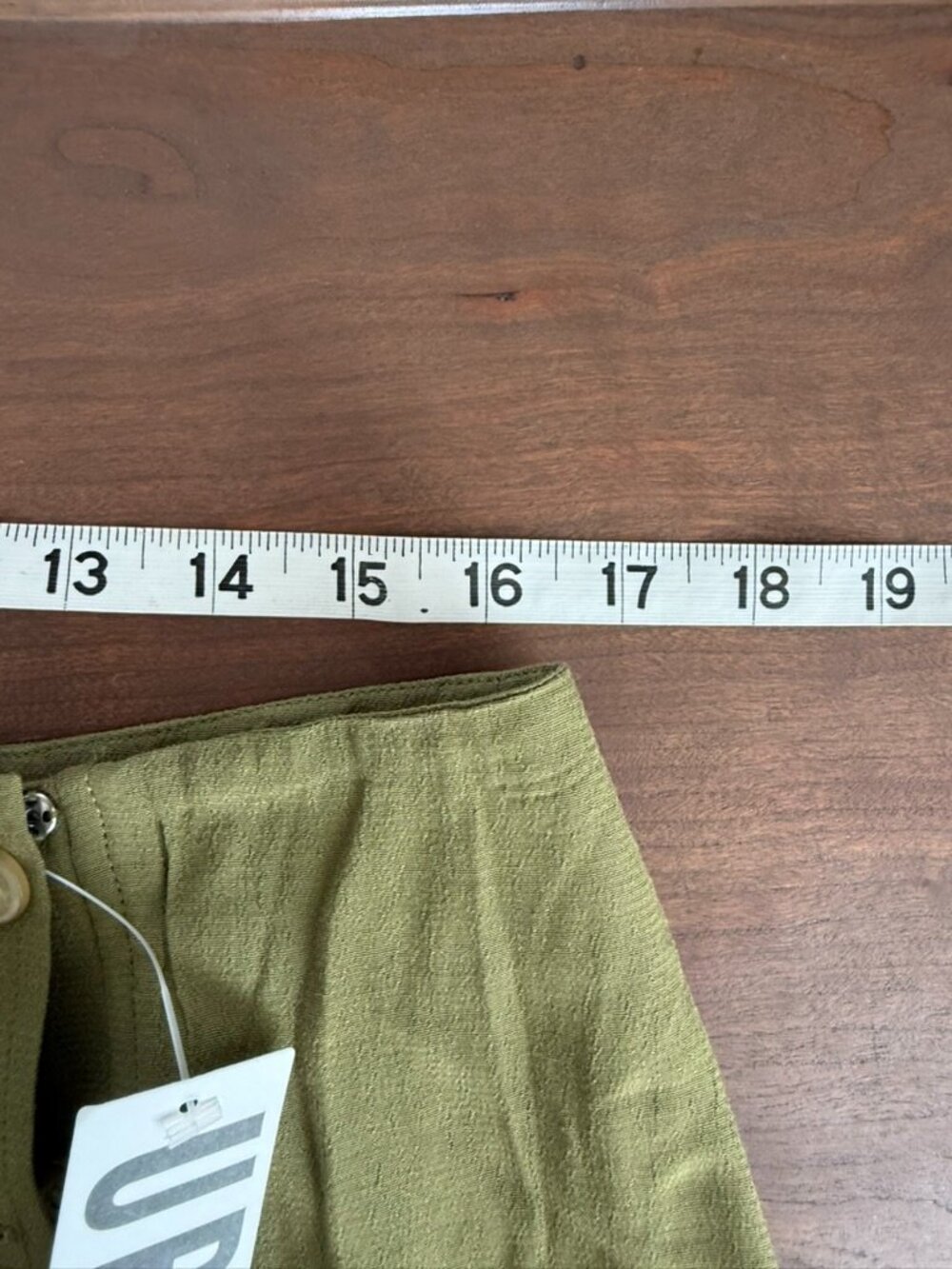 $79 Retail Urban Outfitters Olive Green Button Front Midi Skirt Linen Viscose - Picture 9 of 12